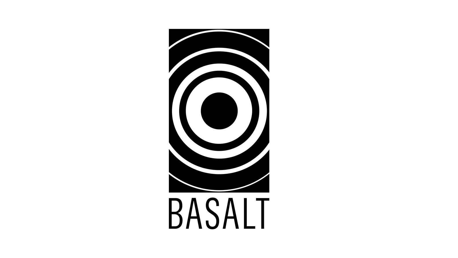 Basalt mark: concentric rings in a vertical block above the wordmark